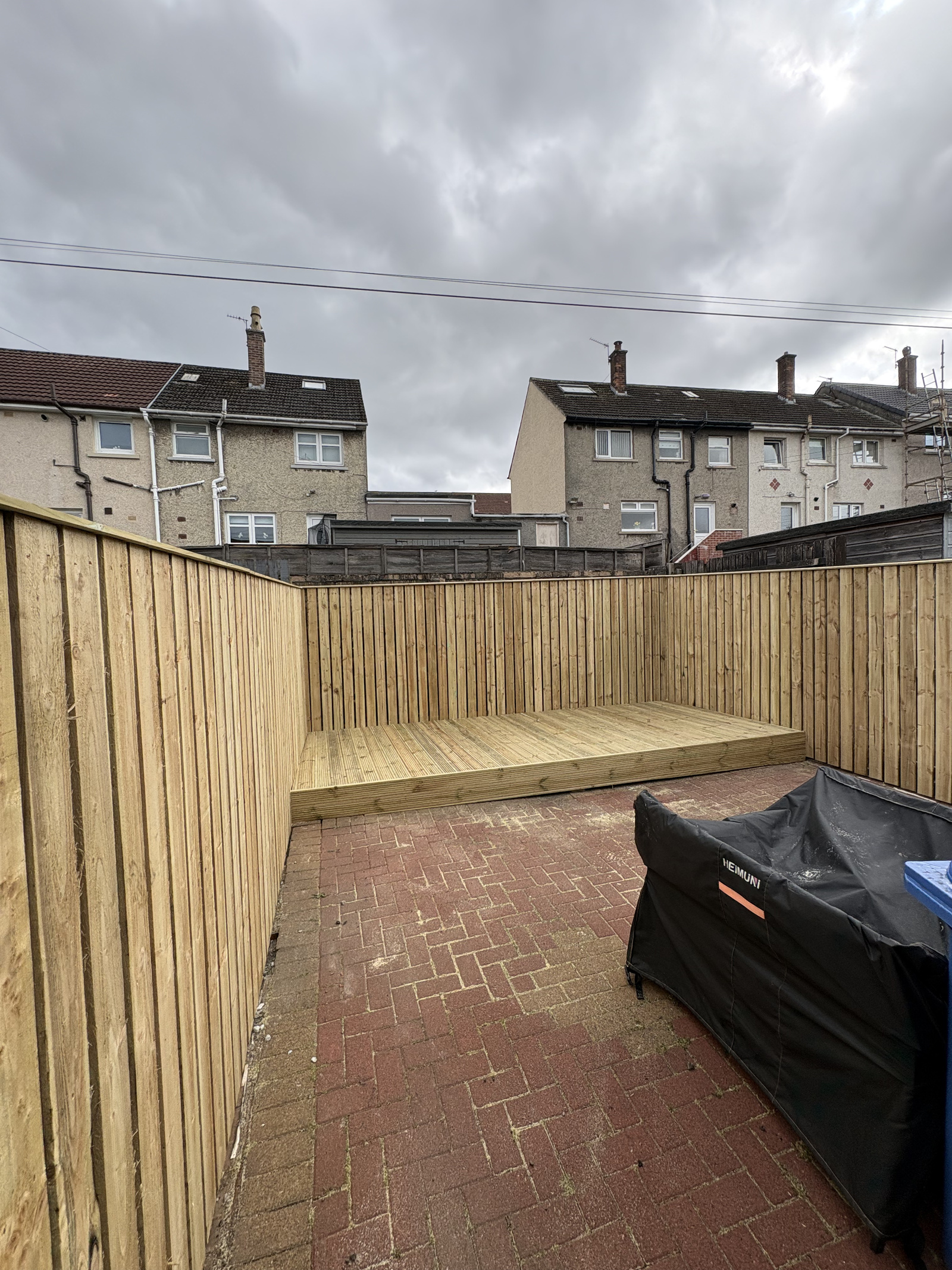 Timber decking installed by Frontier Fencing